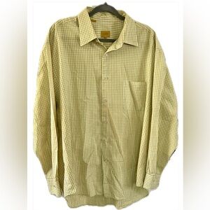 ROBERT TALBOTT CARMEL Yellow/Green Long Sleeve Button Down Shirt, Size XXL